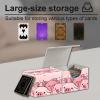Tudguiloae High-Capacity Art Deco Card Deck Box - Ideal Trading Card Game Storage Solution with Compact Size, and Easy Access - PU Leather Fits for TCG CCG Magic Cards(Cute Pink Pigs) view 2