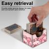 Tudguiloae High-Capacity Art Deco Card Deck Box - Ideal Trading Card Game Storage Solution with Compact Size, and Easy Access - PU Leather Fits for TCG CCG Magic Cards(Cute Pink Pigs) view 4