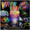 207 Glow Sticks Bulk Party Pack, Halloween Glow Sticks For Kids Camping, Glow In The Dark Sticks,8 Glow Party Supplies Bracelets with Connectors view 1