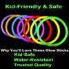207 Glow Sticks Bulk Party Pack, Halloween Glow Sticks For Kids Camping, Glow In The Dark Sticks,8 Glow Party Supplies Bracelets with Connectors view 4