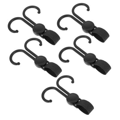 Veemoon 5pcs Stroller Hooks Rotating Hanging Hooks Hanging Buckle for Home Car