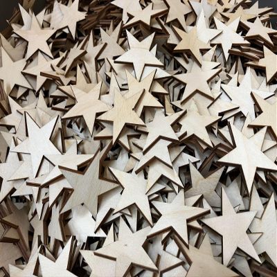 200/250 / 300/350 pcs mini laser cut wood stars for flag, diy 0.5'' / 0,75'' / 1'' /1,25'' / 1.5'' / 1.75'' / 2''