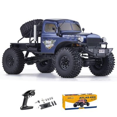FCX FMS 1/10 Atlas RC Crawler, RC Rock Crawler 4x4 Hobby Grade (Blue)