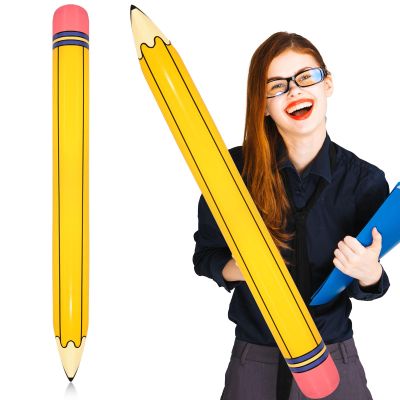 44 Inch Giant Inflatable Pencils Balloon Back to School Dimensional Pencils Balloon Graduation Party Decoration for Back to School Classroom Garden Room Birthday Party Decorations