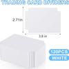 120 Pcs Trading Card Dividers Card Sorting Tray White Card Separators with Tabs Blank Card Box Card Divider Cards for Sports Games, 2.71 x 3.8 Inches Fit for MTG TCG Sports Cards Card Games view 2