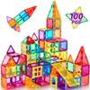 100PCS Magnetic Tiles Kids Toys - Magnetic Building Blocks STEM Magnet Building Set Preschool Learning Magnet Toys for Kids Ages 3-5 4-8, Sensory Montessori Toy for Toddlers 3+ Year Old Boys Girls view 1