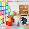 100PCS Magnetic Tiles Kids Toys - Magnetic Building Blocks STEM Magnet Building Set Preschool Learning Magnet Toys for Kids Ages 3-5 4-8, Sensory Montessori Toy for Toddlers 3+ Year Old Boys Girls view 2