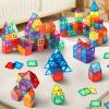 100PCS Magnetic Tiles Kids Toys - Magnetic Building Blocks STEM Magnet Building Set Preschool Learning Magnet Toys for Kids Ages 3-5 4-8, Sensory Montessori Toy for Toddlers 3+ Year Old Boys Girls view 3