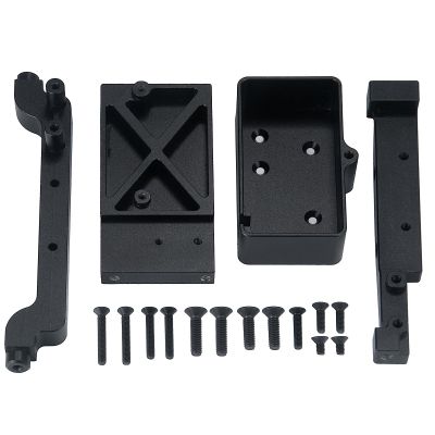 WEFEINO Metal Equipment Box Tray & Servo Mount Upgrade Parts for 1/6 Axial SCX6 AXI05000 JLU AXI05001 Trail Honcho RC Crawler Car