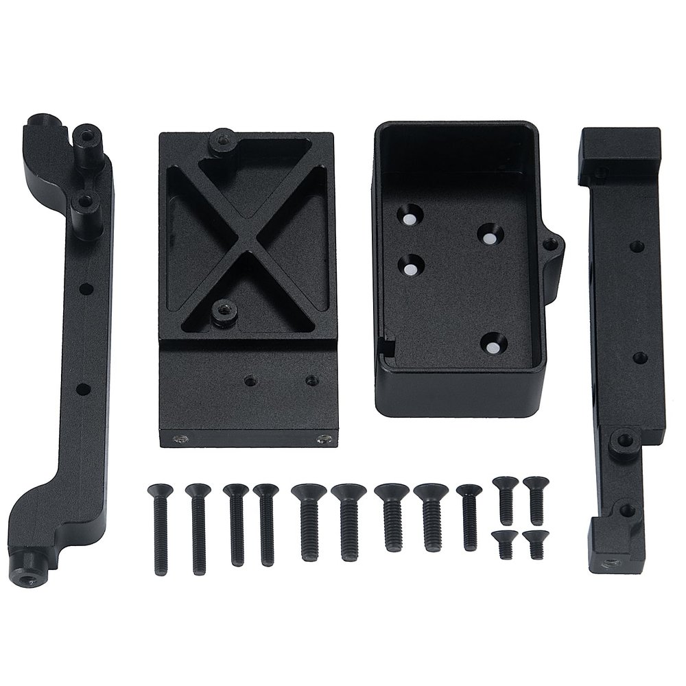 WEFEINO Metal Equipment Box Tray & Servo Mount Upgrade Parts for 1/6 Axial SCX6 AXI05000 JLU AXI05001 Trail Honcho RC Crawler Car