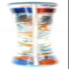 A and E Imports - Liquid Motion Bubbler (Blue Orange) view 2