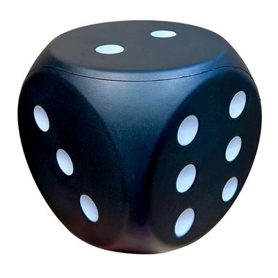 6 Inches Foam Dice Fun Filled Large Educational Toy Giant Dice Decorative Foam Jumbo Dice Big Square Building Blocks for Game Nights and Learning Sessions (Black)