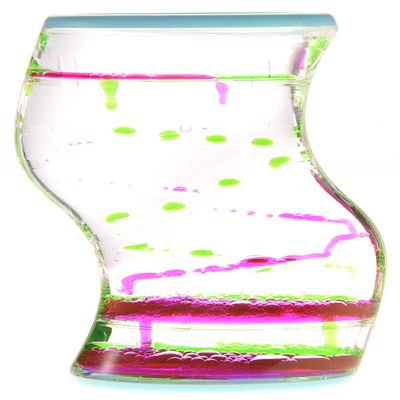 A and E Imports - Liquid Motion Bubbler (Green Pink)