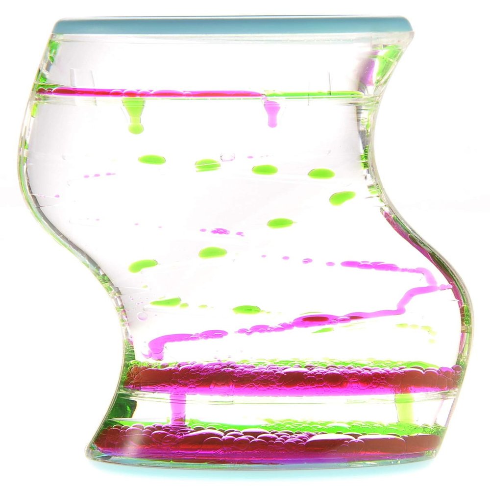 A and E Imports - Liquid Motion Bubbler (Green Pink)