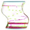 A and E Imports - Liquid Motion Bubbler (Green Pink) view 1