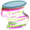 A and E Imports - Liquid Motion Bubbler (Green Pink) view 2