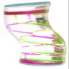 A and E Imports - Liquid Motion Bubbler (Green Pink) view 3