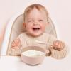 Eascrozn Silicone Baby Feeding Set, 3 Pack Baby Bowls with Suction and 3 Pack Baby Spoons for Babies Toddlers Kids, BPA Free, Baby Utensils Feeding Supplies, Microwave and Dishwasher Safe view 4