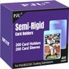 200ct Semi Rigid Card Holders & 200ct Card Sleeves for PSA, SGC, BGS, CSG Graded Card Submissions, Semi Rigid Baseball Cards Sleeves Protectors, PSA Graded Trading Cards Sleeve view 1