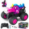 Tcvents Remote Control Car, 2.4Ghz Unicorn Rc Monster Truck for Girls, Rchargeable Rc Truck with Lights & Music, 360 Rotating Stunts RC Car Toy Birthday Easter Gift for Kids 3-5 6 7 8-12 view 1