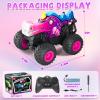 Tcvents Remote Control Car, 2.4Ghz Unicorn Rc Monster Truck for Girls, Rchargeable Rc Truck with Lights & Music, 360 Rotating Stunts RC Car Toy Birthday Easter Gift for Kids 3-5 6 7 8-12 view 2