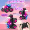 Tcvents Remote Control Car, 2.4Ghz Unicorn Rc Monster Truck for Girls, Rchargeable Rc Truck with Lights & Music, 360 Rotating Stunts RC Car Toy Birthday Easter Gift for Kids 3-5 6 7 8-12 view 4