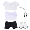 niannyyhouse 20cm Plush Doll Clothes Coat White Shirt Trousers Accessories Shoes Suits 8in Soft Stuffed Toy Dressup (White) view 1