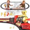 Hot Bee Christmas Train Set,Train Set for Toddlers 2-4,Christmas Train Sets for Around The Tree,Steam Locomotive with Lights,Sounds,and Spray,Easy Setup Train Toy,Perfect Train Set for Kids Ages 4-8 view 1