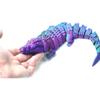 3D Printed Crocodile,Movable Mouth,Flexible Joint Animal lacertid Figurines, Home Office Decor,Articulated Fidget Toy for Adults Teens Surprise Festival Gifts (RGB) view 1