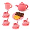 Silicone Tea Set for Toddlers,Play Tea Party Set,A Cute Pink Outfit Suitable for Toddler Girl view 1
