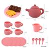 Silicone Tea Set for Toddlers,Play Tea Party Set,A Cute Pink Outfit Suitable for Toddler Girl view 2