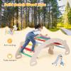 HONEY JOY Wooden Rocking Climbing Arch, 4-in-1 Montessori Kids Arch Rocker Climber Ladder for Rocking Horse, Children Indoor Outdoor Gym Learning Playset, Playground Climbing Toys for Toddlers Gift view 3