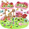 KNASON Cat and Dog Sensory Bin,Play Sand Kit for Girls and Boys with 2.2lbs Sensory Sand and Sand Box,Pet Sandbox Toys Role Pretend Play Beach Toy Birthday Present for Toddler Ages 3 4 5 6 7 8 view 1