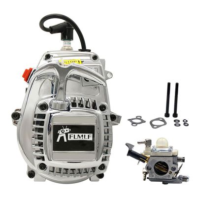 FLMLF Chrome 35CC 2 Stroke 4 Bolt Engine for 1/5 Hpi Rofun Km Rovan Baja Losi 5ive-T DBXL MCD FG GoPed Redcat Rc Car Parts