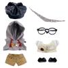 niannyyhouse 10cm 20cm Plush Doll Clothes Hat Hoodie Pants Scarf T-Shirt Glasses Shoes Cat Suit Soft Stuffed Toy Dressup (20cm) view 1