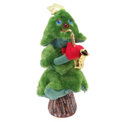 JAOCDOEN Singing Dancing Christmas Tree 8 Songs Electric Singing Xmas Tree for Christmas Tree Toys (Saxophone Stump Christmas Tree)