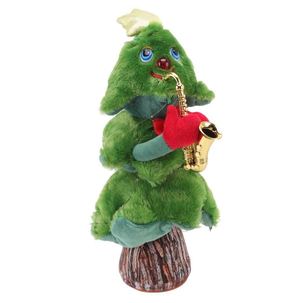 JAOCDOEN Singing Dancing Christmas Tree 8 Songs Electric Singing Xmas Tree for Christmas Tree Toys (Saxophone Stump Christmas Tree)