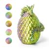 Flavery 3D Printed Dragon in Egg - Tricolor Egg with Flexible Crystal Dragon Inside, Colorful Fidget Toy, Birthday Gift, Desk Pet Figure - 12 Dragon (Gold Green Purple) view 2