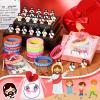 Bememo 150 Pcs Little Jesus Figures Bulk Mini Jesus Loves You Rubber Bracelets Easter Egg Stuffers Organza Bag Christ Wristbands for Sunday Church Hide Seek Religious Gift Adult(Vibrant Color) view 3