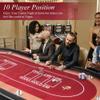 Vilobos 91" Extra Large 10 Players Oval Poker Table with Padded Rails, Folding Casino-Style Texas Wood Grain Game Poker Tables with Cup Holder, Red Felt Surface, Fully Assemble view 3