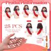 Bememo 25 Pcs Little Jesus Figures, Mini Jesus Loves You Figures, Original Design Multicolor Tiny Easter Figurines to Hide and Seek Religious Gifts for Easter Egg Stuffers(Red) view 2