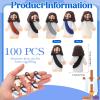 Bememo 100 Pcs Jesus Toys Original Design Mini Rubber Little Jesus Figurine to Hide and Seek Religious Party Favors Sunday School Craft Baptism Gifts for Easter Egg Stuffers (Dark Color) view 2