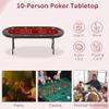 DC DICLASSE 91" Extra Large Foldable Poker Table for 10 Players - Texas Blackjack & Holdem Wood Grain Board Game Table - Large Casino Table with 10 Stainless Steel Cup Holders & Padded Rails view 2