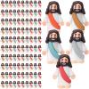 Bememo 100 Pcs Jesus Toys Original Design Mini Rubber Little Jesus Figurine to Hide and Seek Religious Party Favors Sunday School Craft Baptism Gifts for Easter Egg Stuffers (Bohemian Color) view 1