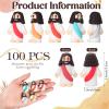 Bememo 100 Pcs Jesus Toys Original Design Mini Rubber Little Jesus Figurine to Hide and Seek Religious Party Favors Sunday School Craft Baptism Gifts for Easter Egg Stuffers (Bohemian Color) view 2