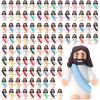 Bememo 100 Pcs Jesus Toys Original Design Mini Rubber Little Jesus Figurine to Hide and Seek Religious Party Favors Sunday School Craft Baptism Gifts for Easter Egg Stuffers (Colorful) view 1