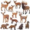 WinnerWhy 12 Pcs Mini Forest Animals Small Safari Animal Figurines Plastic Jungle Zoo Wild Life Animals for Cake Toppers DIY Garden Dollhouse Accessories Micro Landscape Christmas Aquarium Decor Gifts view 1