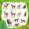 WinnerWhy 12 Pcs Mini Forest Animals Small Safari Animal Figurines Plastic Jungle Zoo Wild Life Animals for Cake Toppers DIY Garden Dollhouse Accessories Micro Landscape Christmas Aquarium Decor Gifts view 3