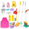 deAO Kids Cleaning Set 17 Pcs,Toy Cleaning Set Includes Broom,Mop,Brush,Dust Pan,Duster,Sponge,Clothes,Spray, Bucket, Caution Sign,Pretend Housekeeping Play Set view 1