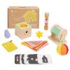 8 in 1 Montessori Toys for Babies 0-6 Month-Baby Tummy Time, Black White Card for Newborns,Rainmaker Rattle for Babies, Tissue Box,Spinning Drum,Ball with Bell-Baby Sensory Developmental Toys view 1